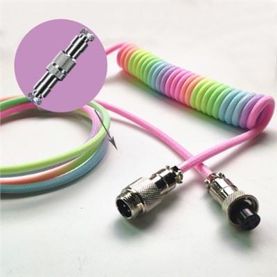 Mechanical Keyboard Cable Coiled