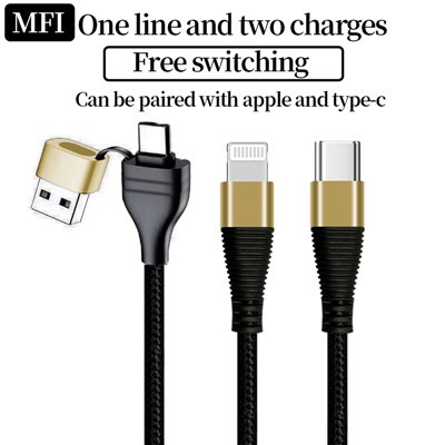 MFi Certified 2 in 1 Charge Cable